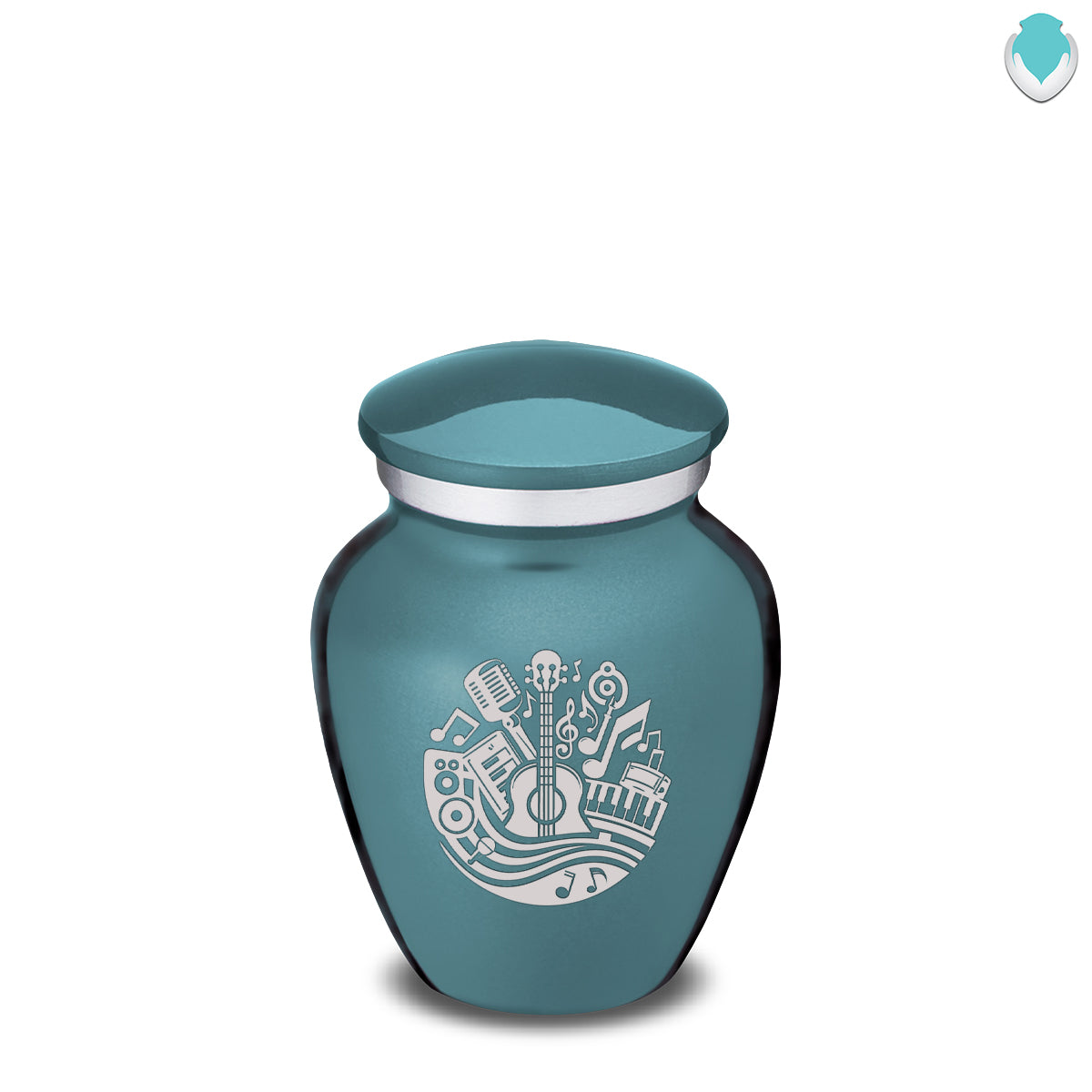 Keepsake Embrace Teal Music Cremation Urn