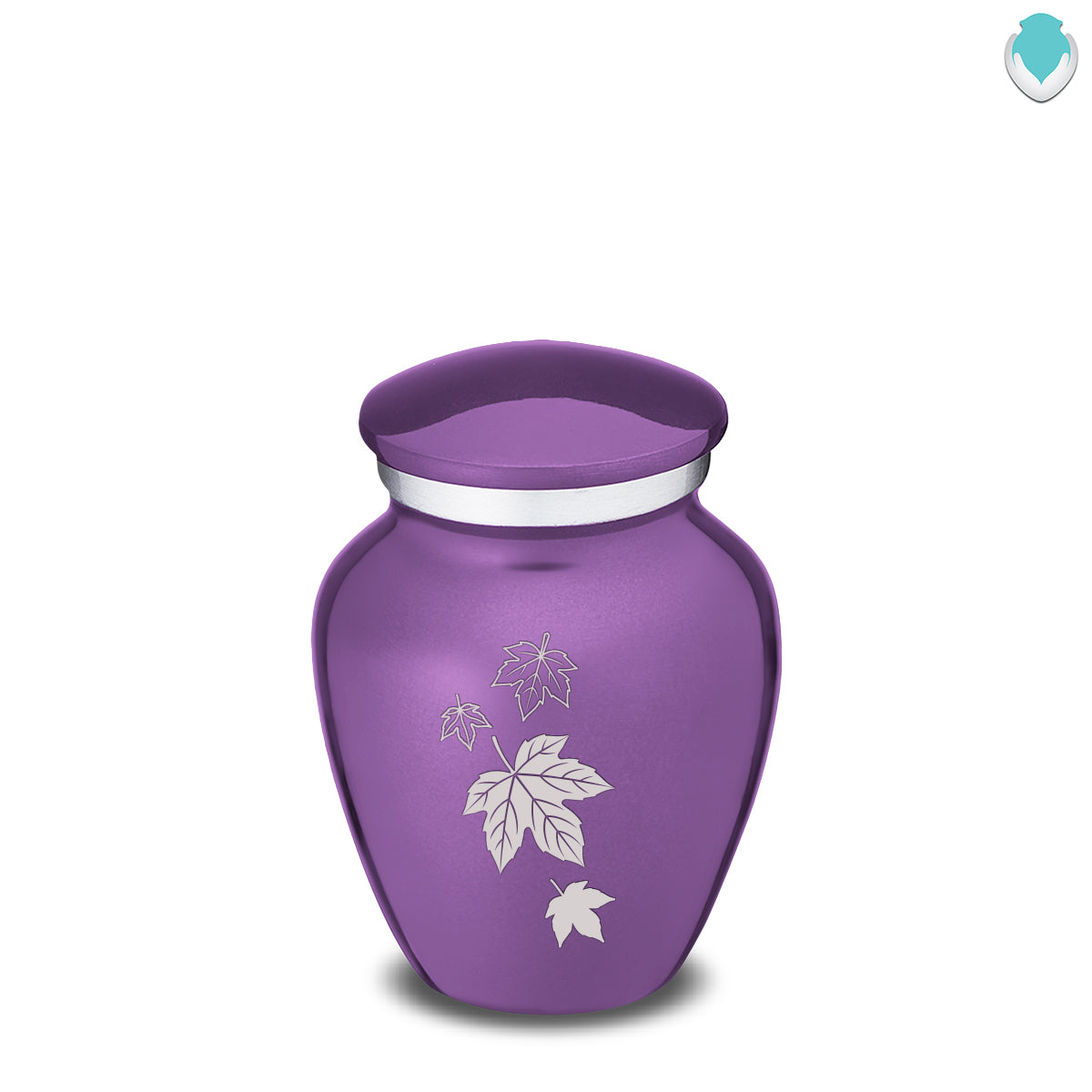 Keepsake Embrace Purple Falling Leaves Cremation Urn