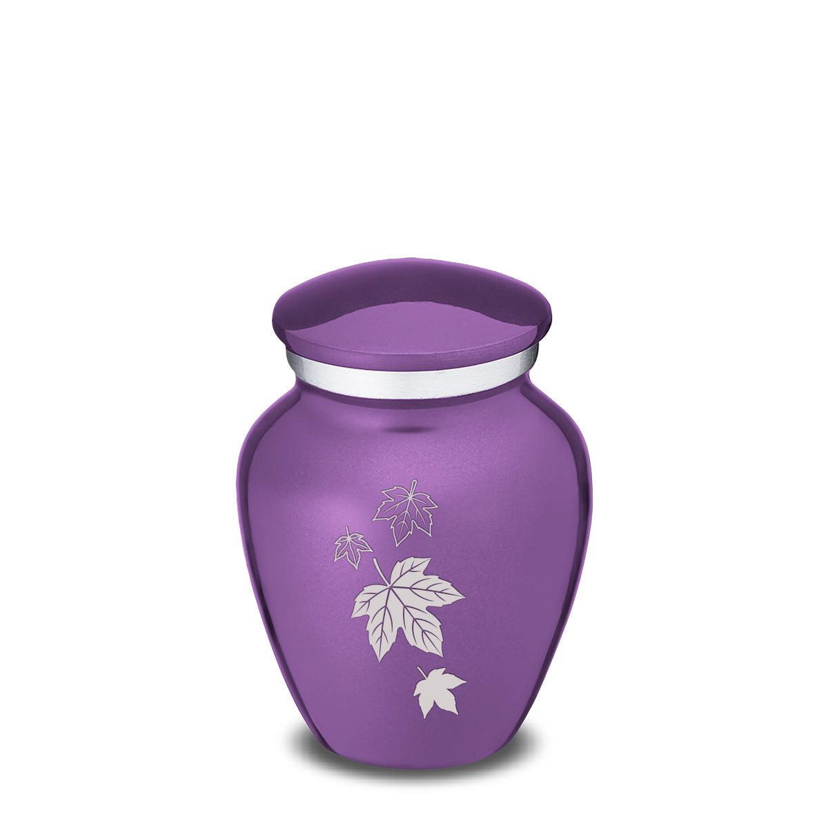 Keepsake Embrace Purple Falling Leaves Cremation Urn