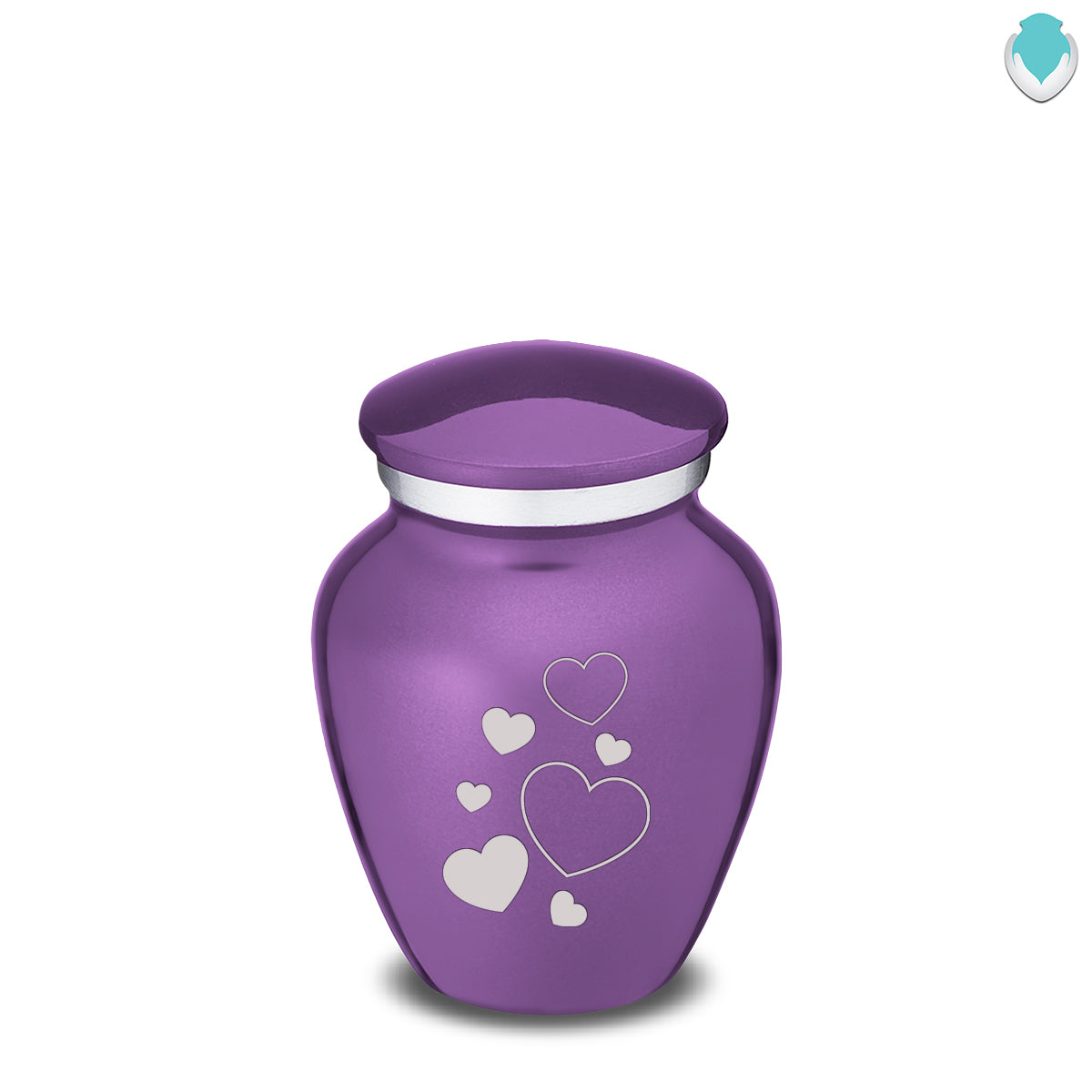 Keepsake Embrace Purple Floating Heart Cremation Urn
