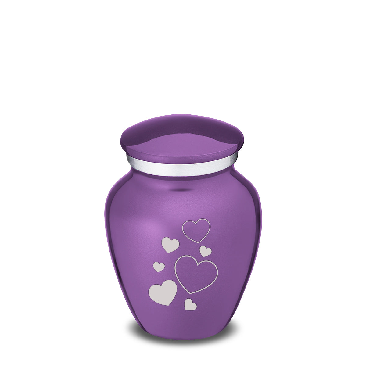 Keepsake Embrace Purple Floating Heart Cremation Urn