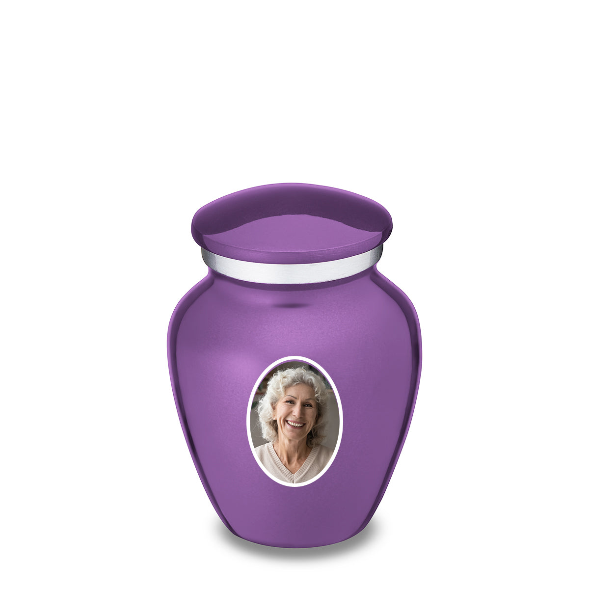 Keepsake Embrace Purple Portrait Cremation Urn
