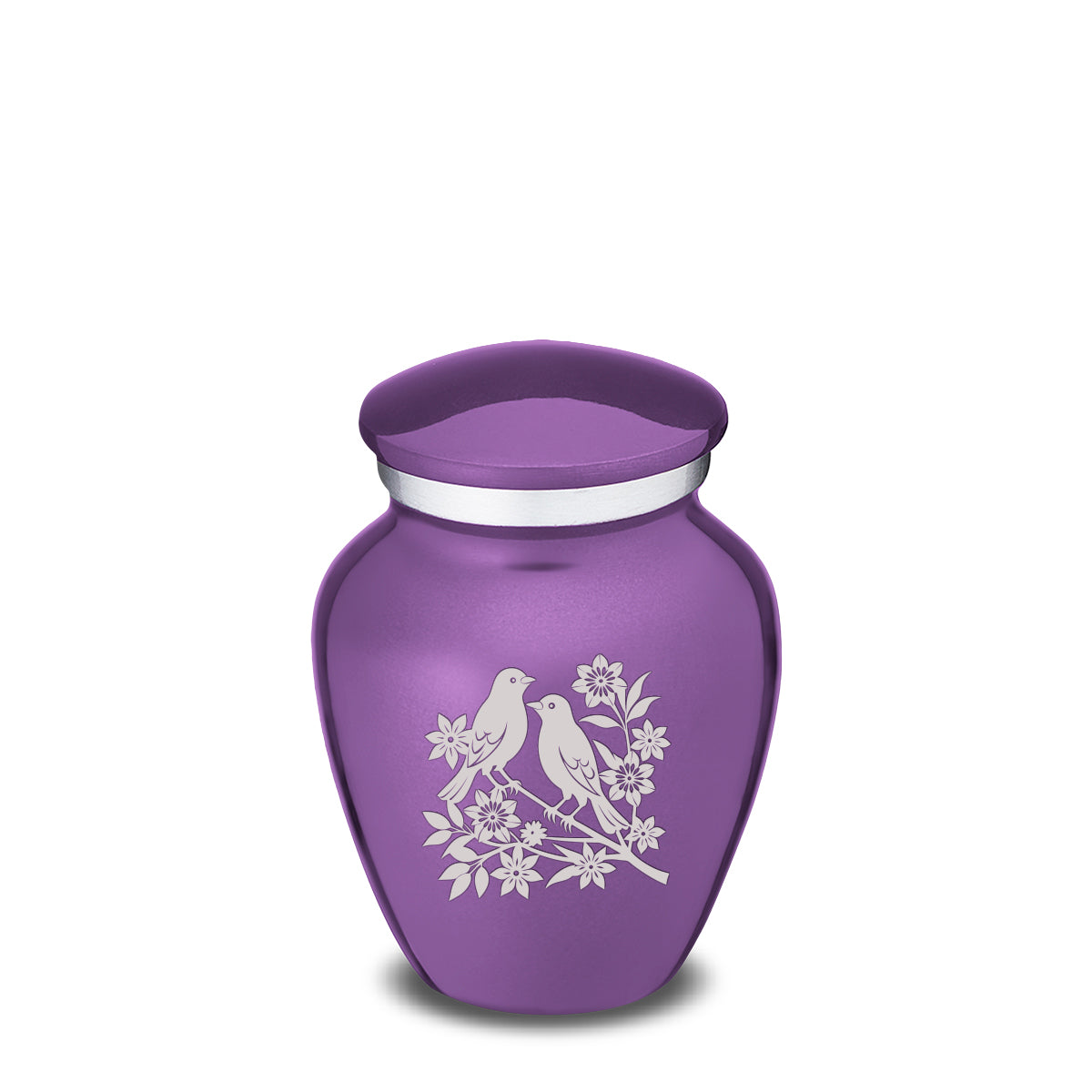 Keepsake Embrace Purple Songbirds Cremation Urn
