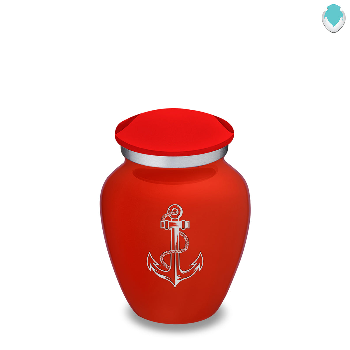 Keepsake Embrace Bright Red Anchor Cremation Urn