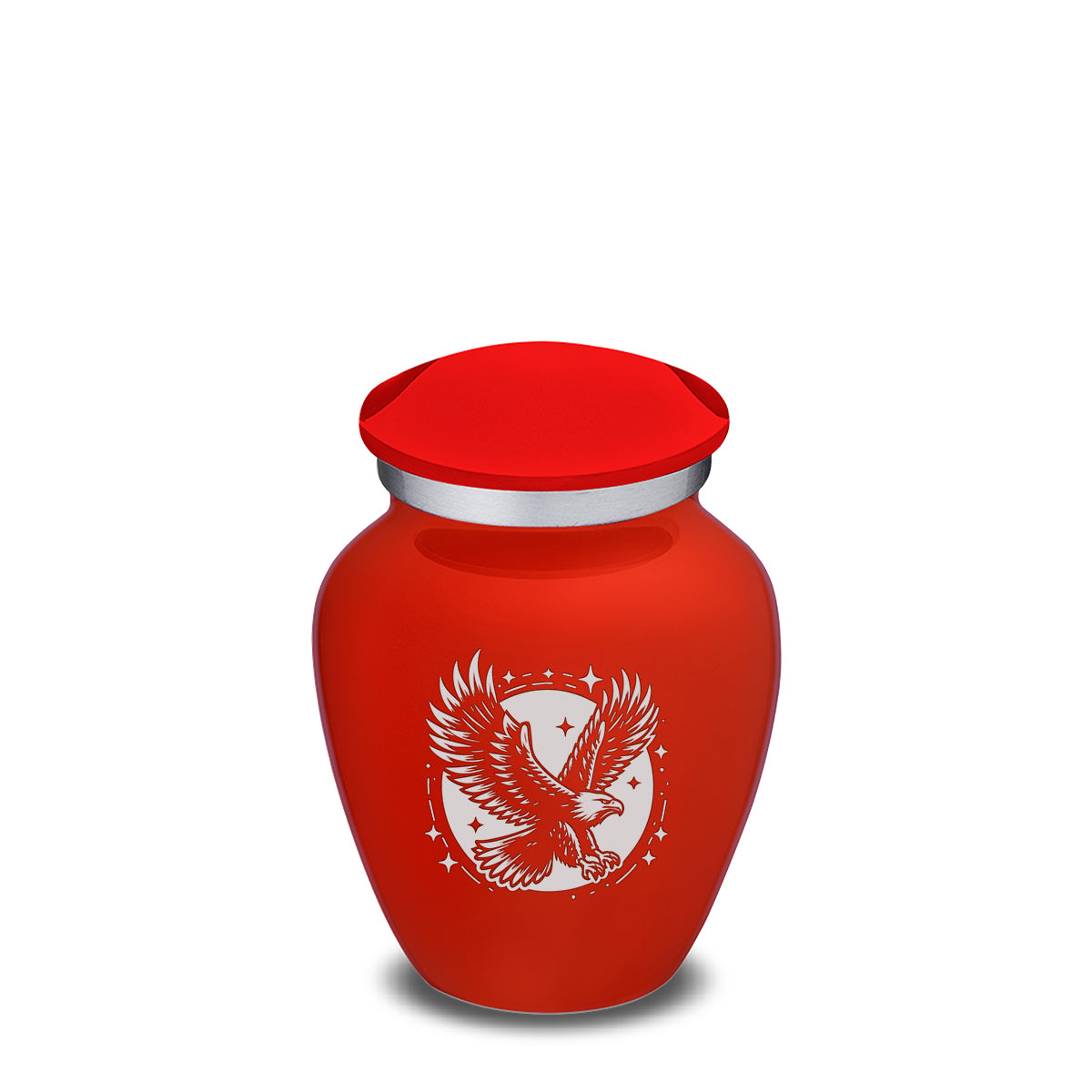 Keepsake Embrace Bright Red Flying Eagle Cremation Urn