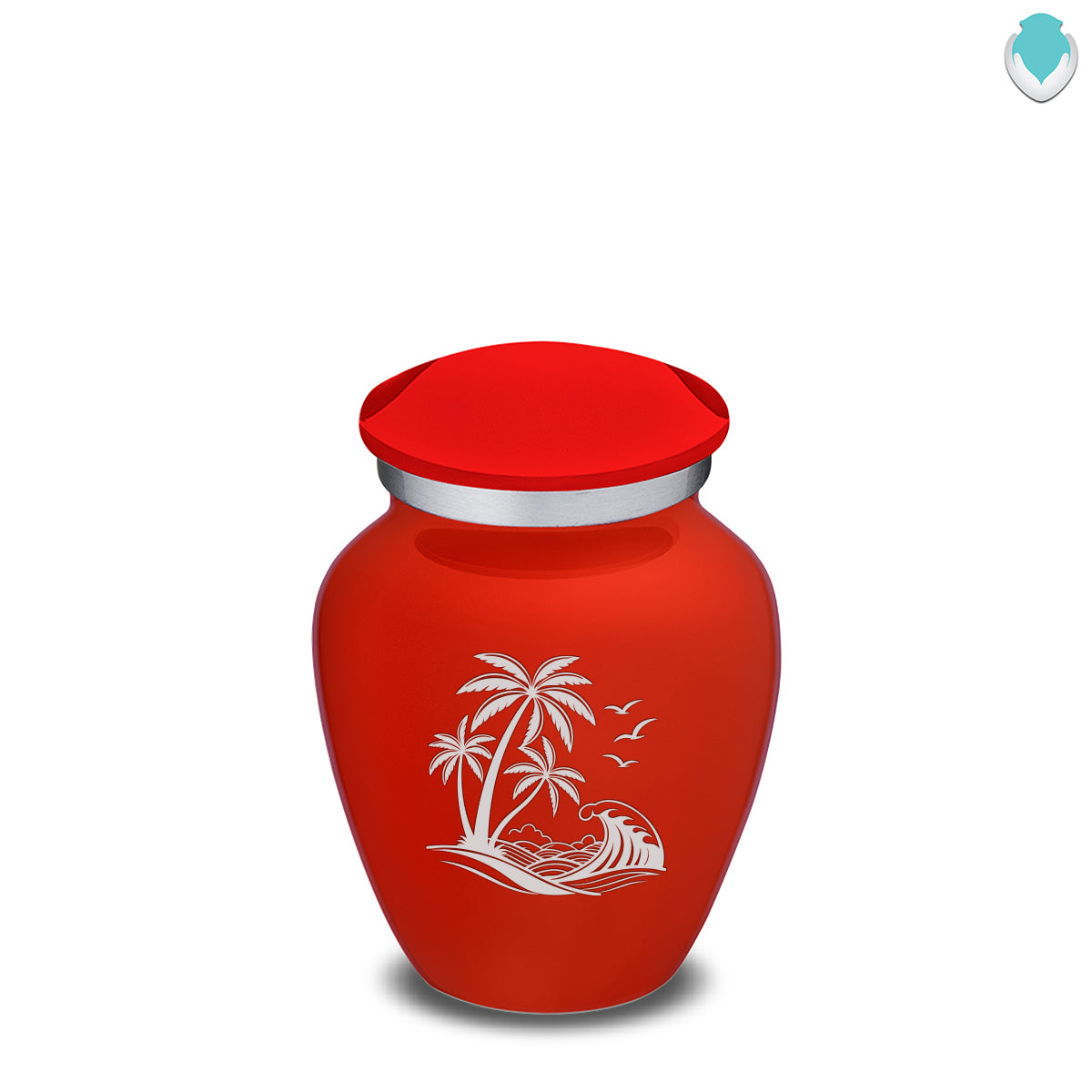 Keepsake Embrace Bright Red Palm Beach Cremation Urn