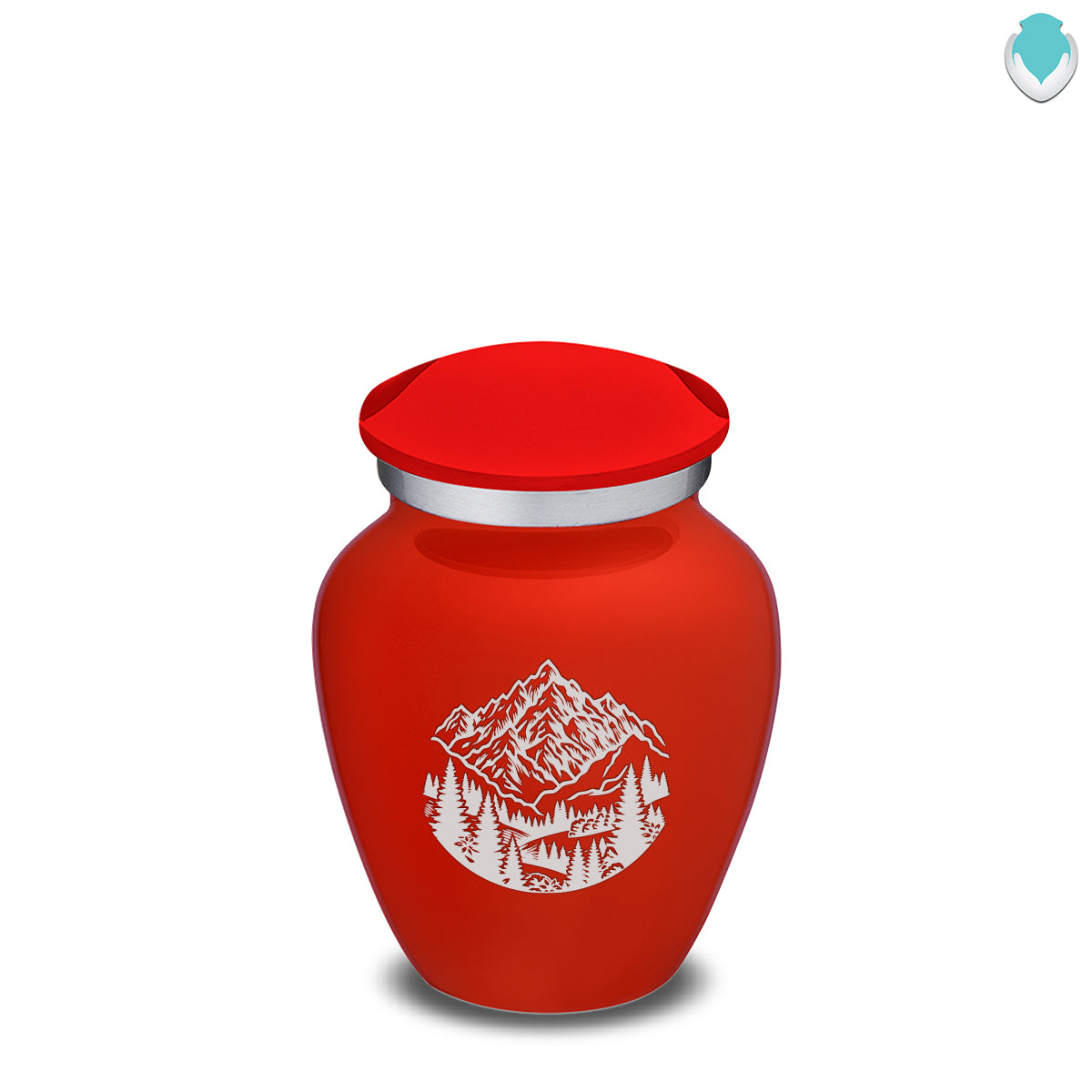Keepsake Embrace Bright Red Rocky Mountains Cremation Urn