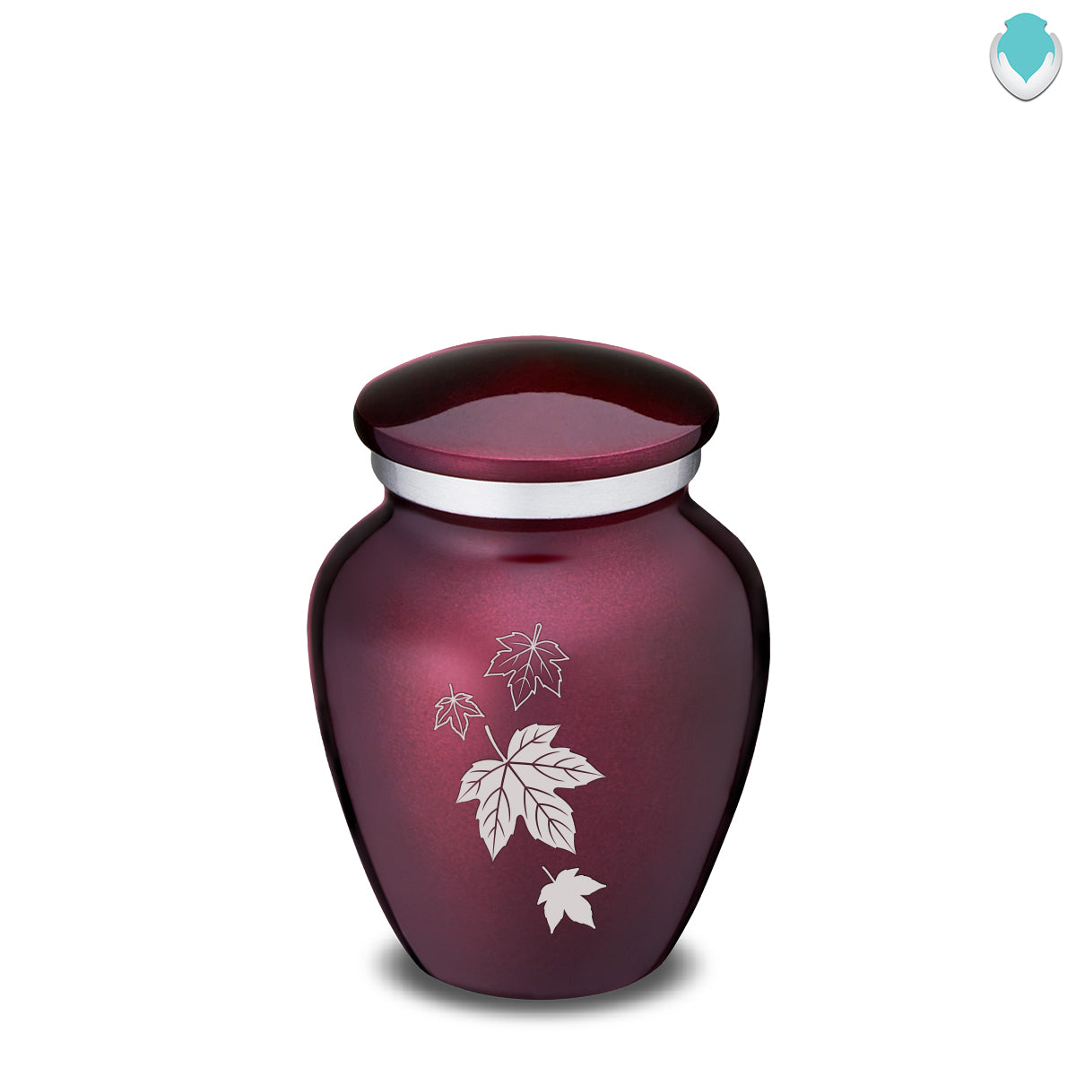 Keepsake Embrace Cherry Purple Falling Leaves Cremation Urn