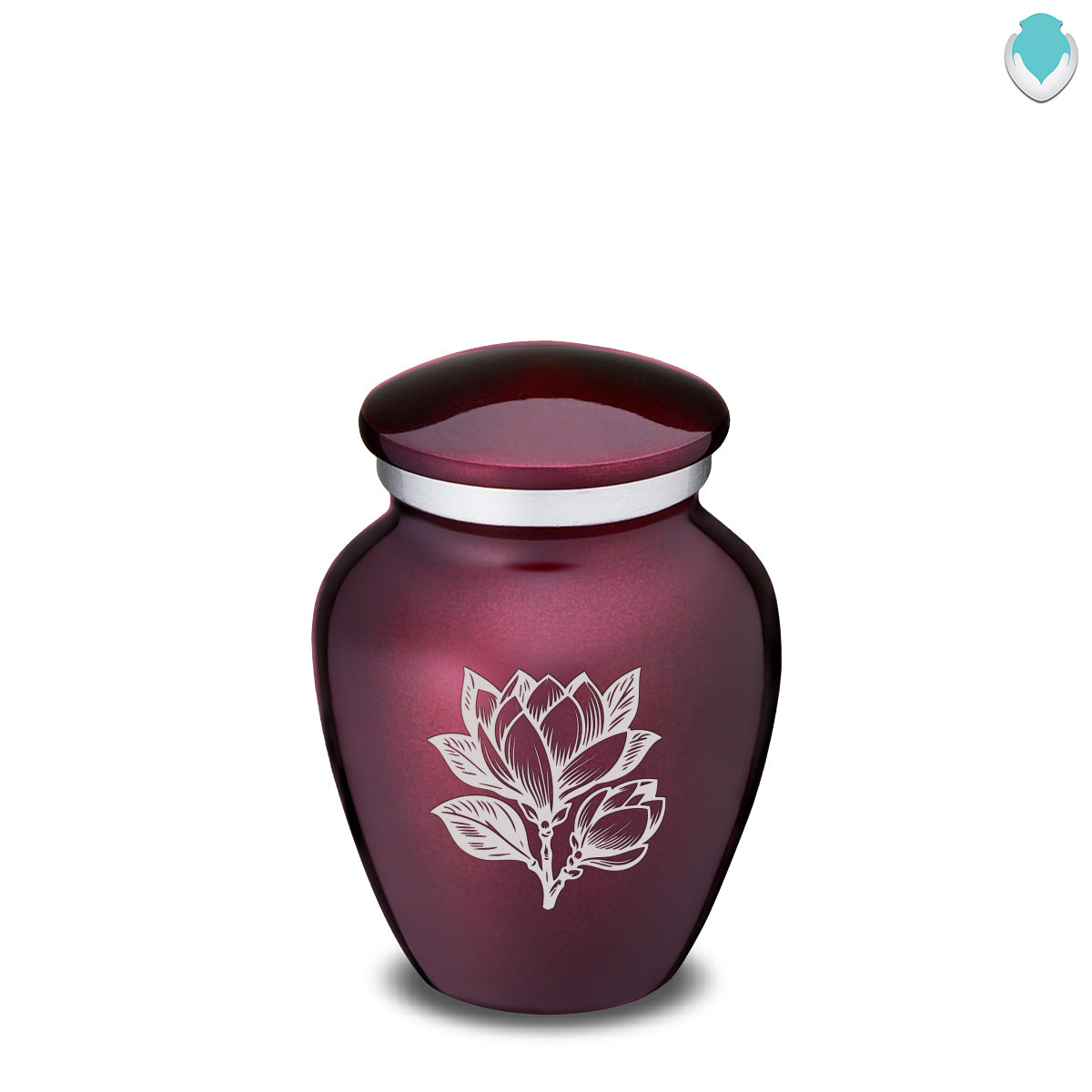 Keepsake Embrace Cherry Purple Magnolia Flower Cremation Urn