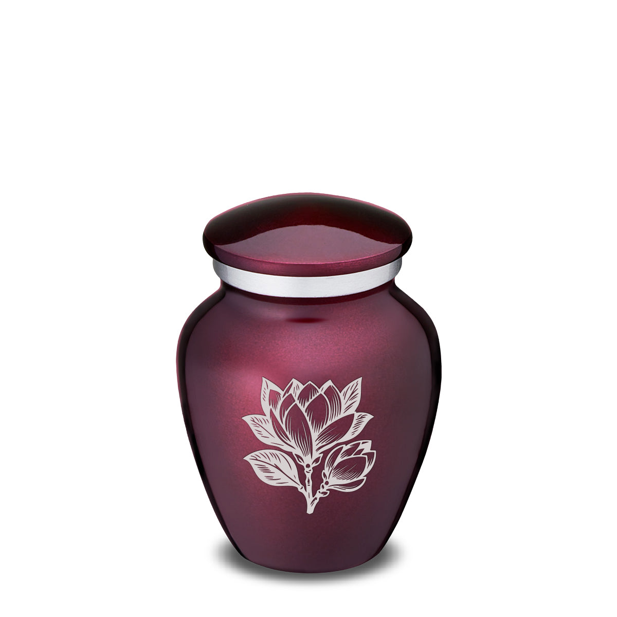 Keepsake Embrace Cherry Purple Magnolia Flower Cremation Urn