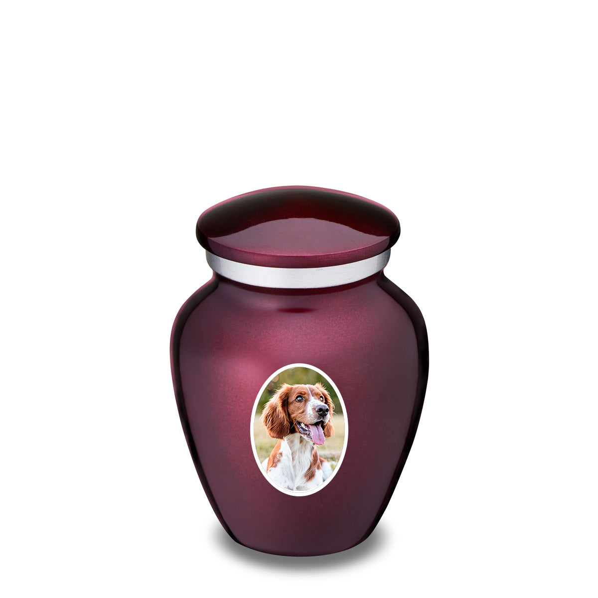 Keepsake Pet Embrace Cherry Purple Portrait Cremation Urn