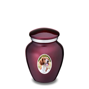 Keepsake Pet Embrace Cherry Purple Portrait Cremation Urn