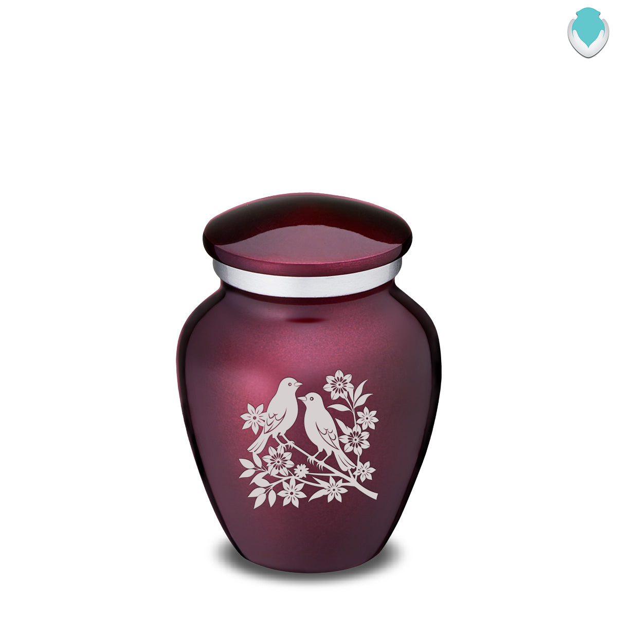 Keepsake Embrace Cherry Purple Songbirds Cremation Urn