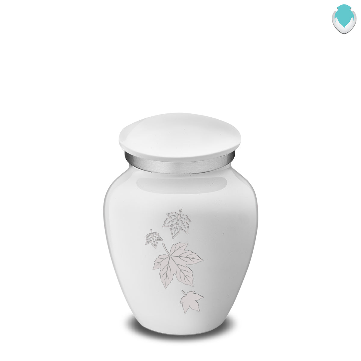 Keepsake Embrace White Falling Leaves Cremation Urn