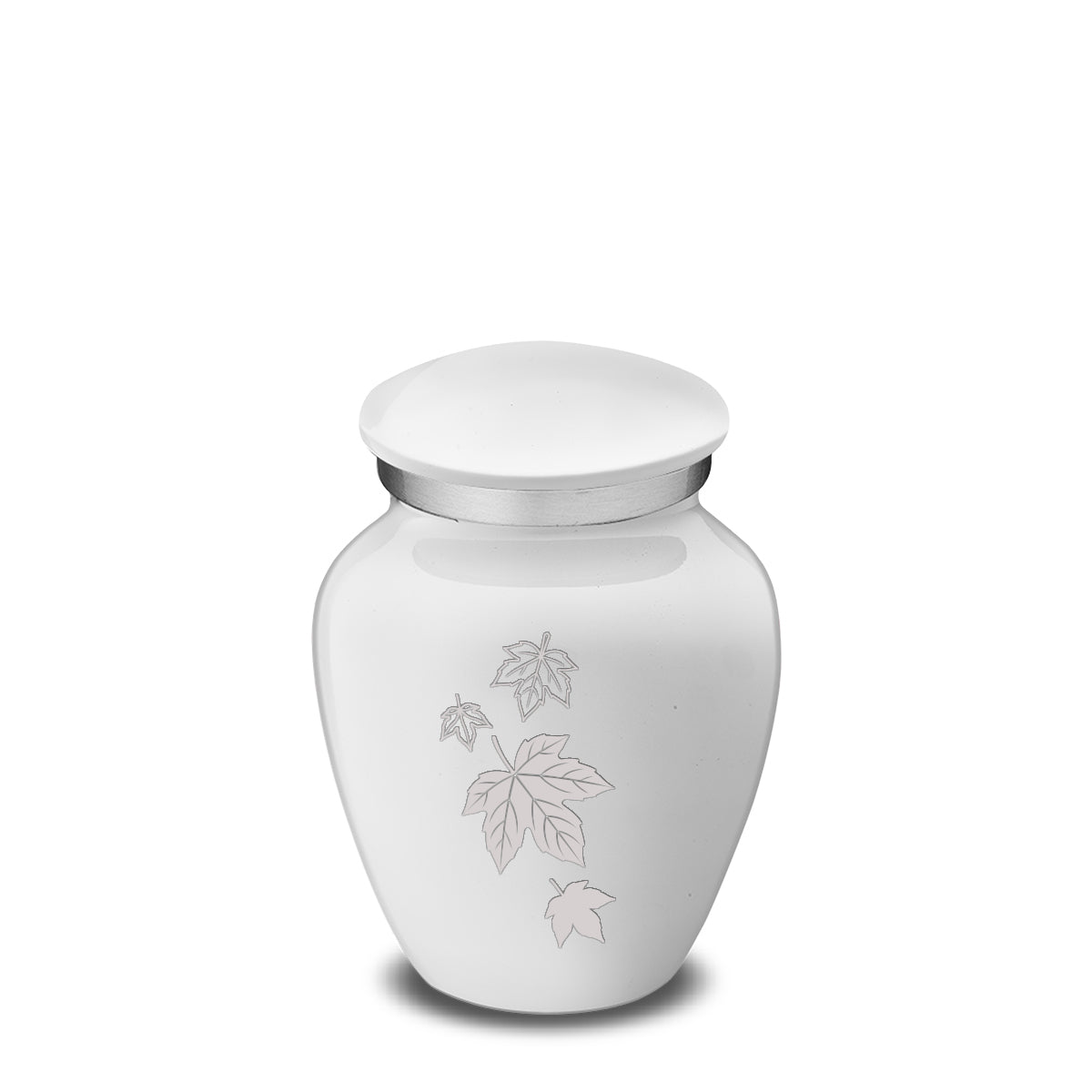 Keepsake Embrace White Falling Leaves Cremation Urn