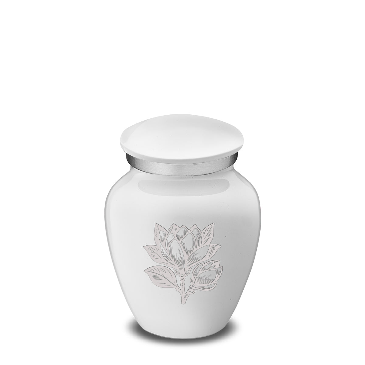 Keepsake Embrace White Magnolia Flower Cremation Urn