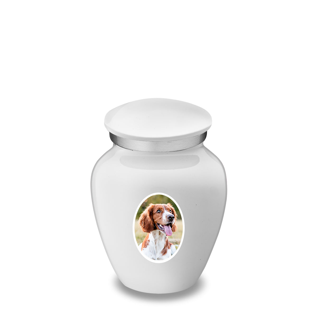 Keepsake Pet Embrace White Portrait Cremation Urn