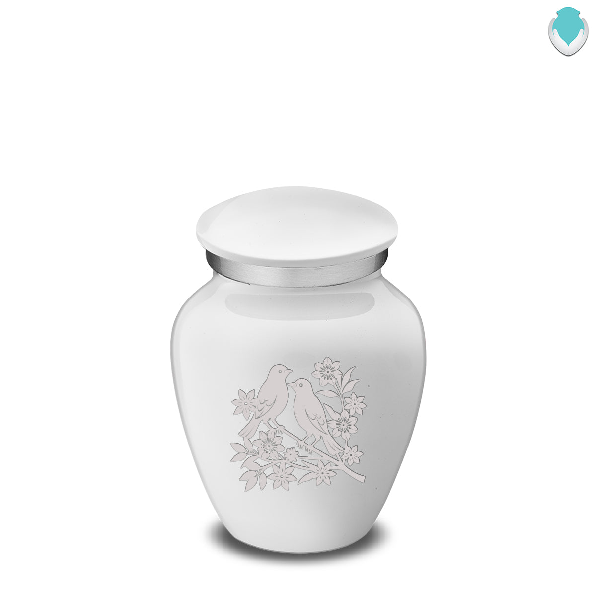 Keepsake Embrace White Songbirds Cremation Urn