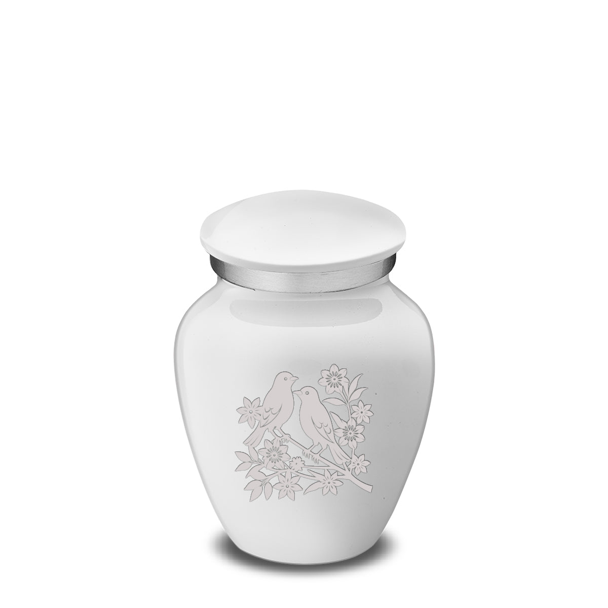 Keepsake Embrace White Songbirds Cremation Urn
