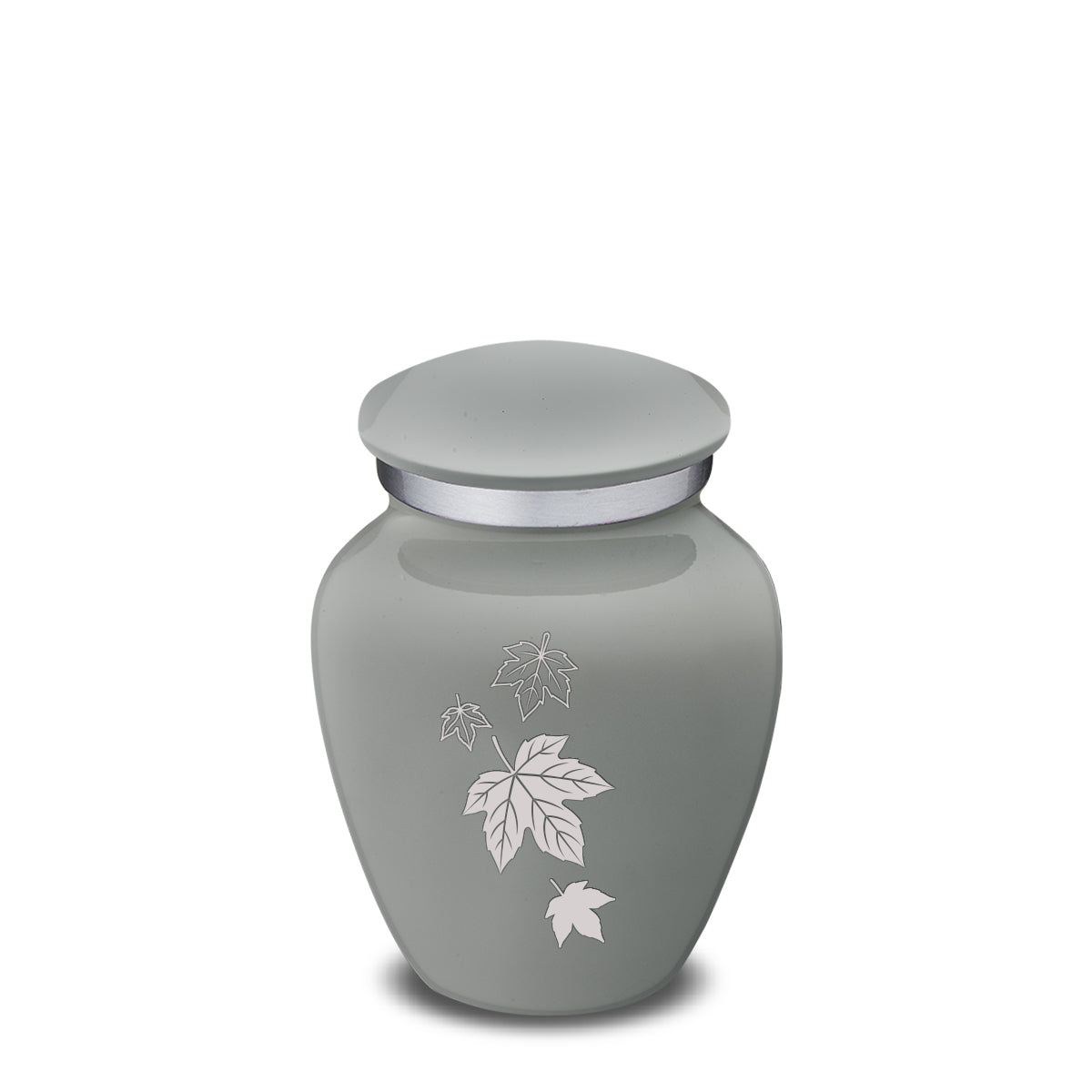 Keepsake Embrace Slate Grey Falling Leaves Cremation Urn