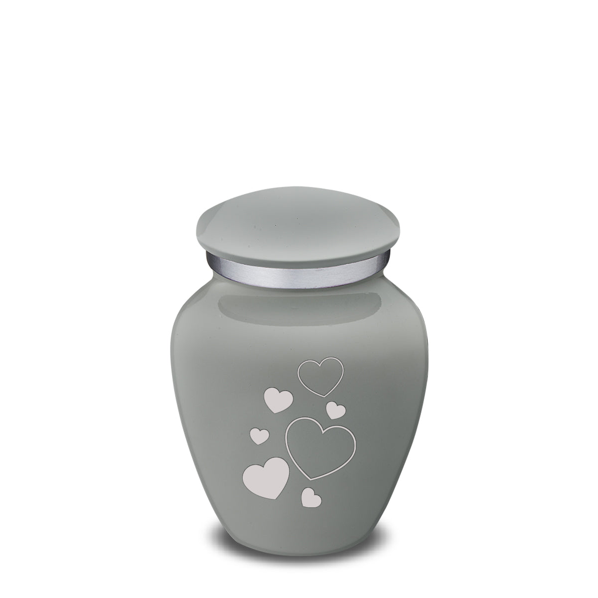 Keepsake Embrace Slate Grey Floating Heart Cremation Urn