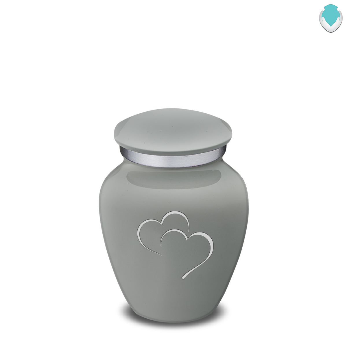 Keepsake Embrace Slate Grey Hearts Cremation Urn