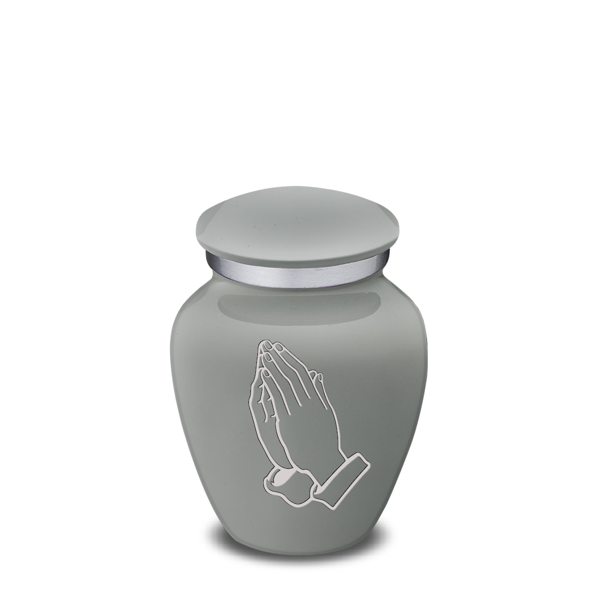 Keepsake Embrace Slate Grey Praying Hands Cremation Urn