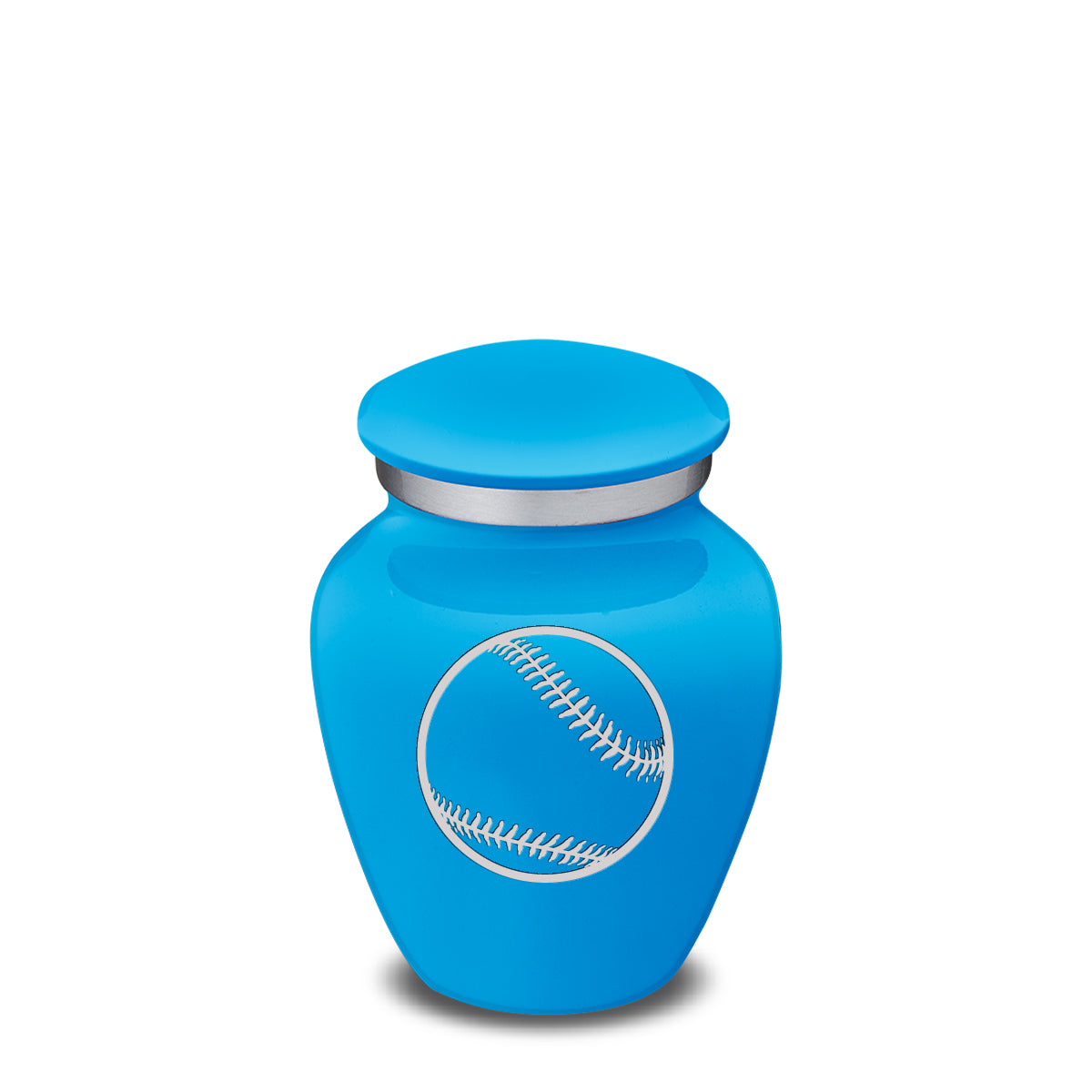 Keepsake Embrace Racing Blue Baseball Cremation Urn