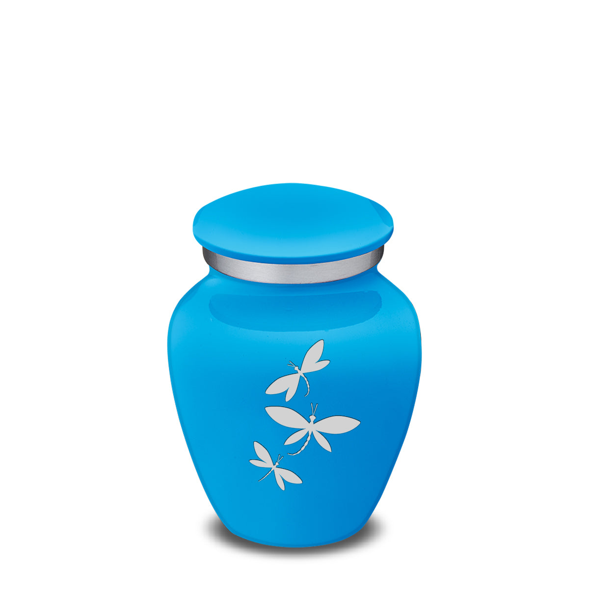 Keepsake Embrace Racing Blue Dragonflies Cremation Urn