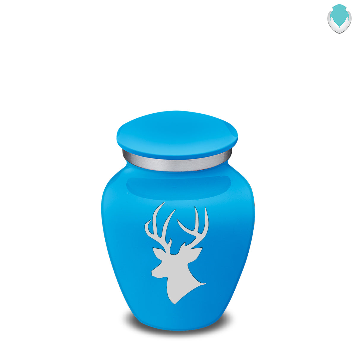 Keepsake Embrace Racing Blue Deer Cremation Urn