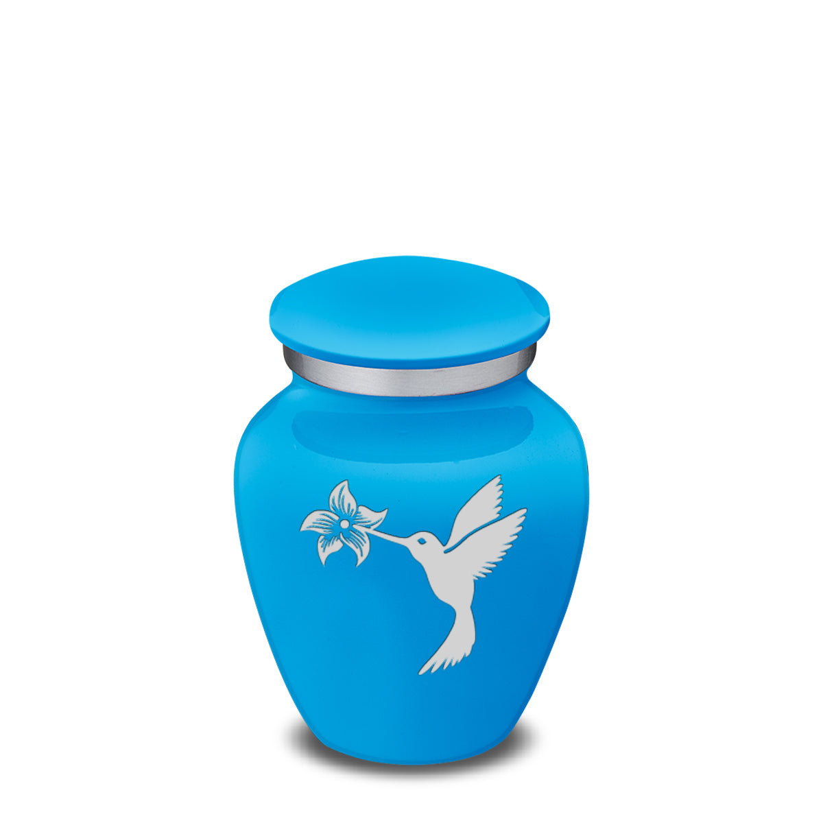 Keepsake Embrace Racing Blue Hummingbird Cremation Urn