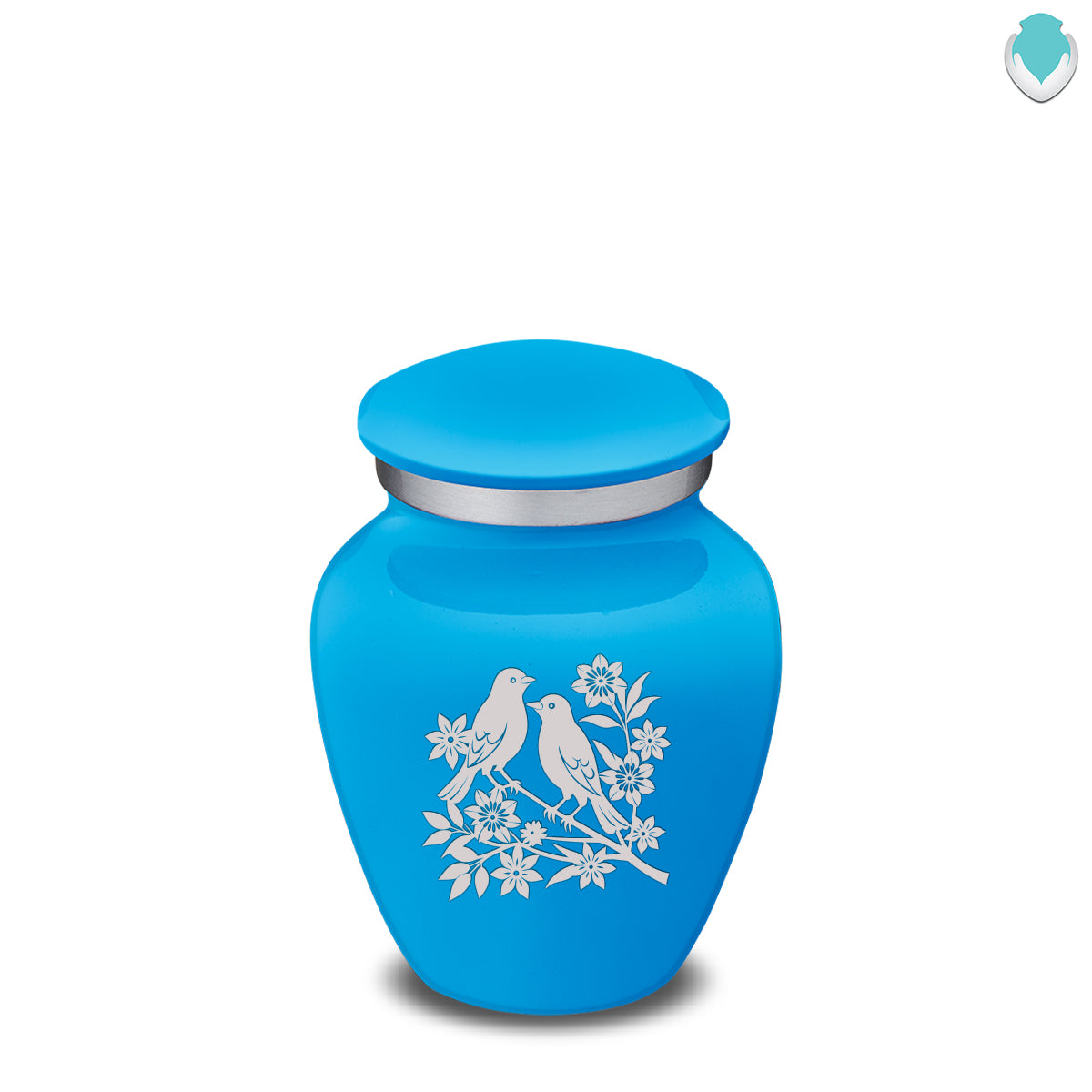 Keepsake Embrace Racing Blue Songbirds Cremation Urn