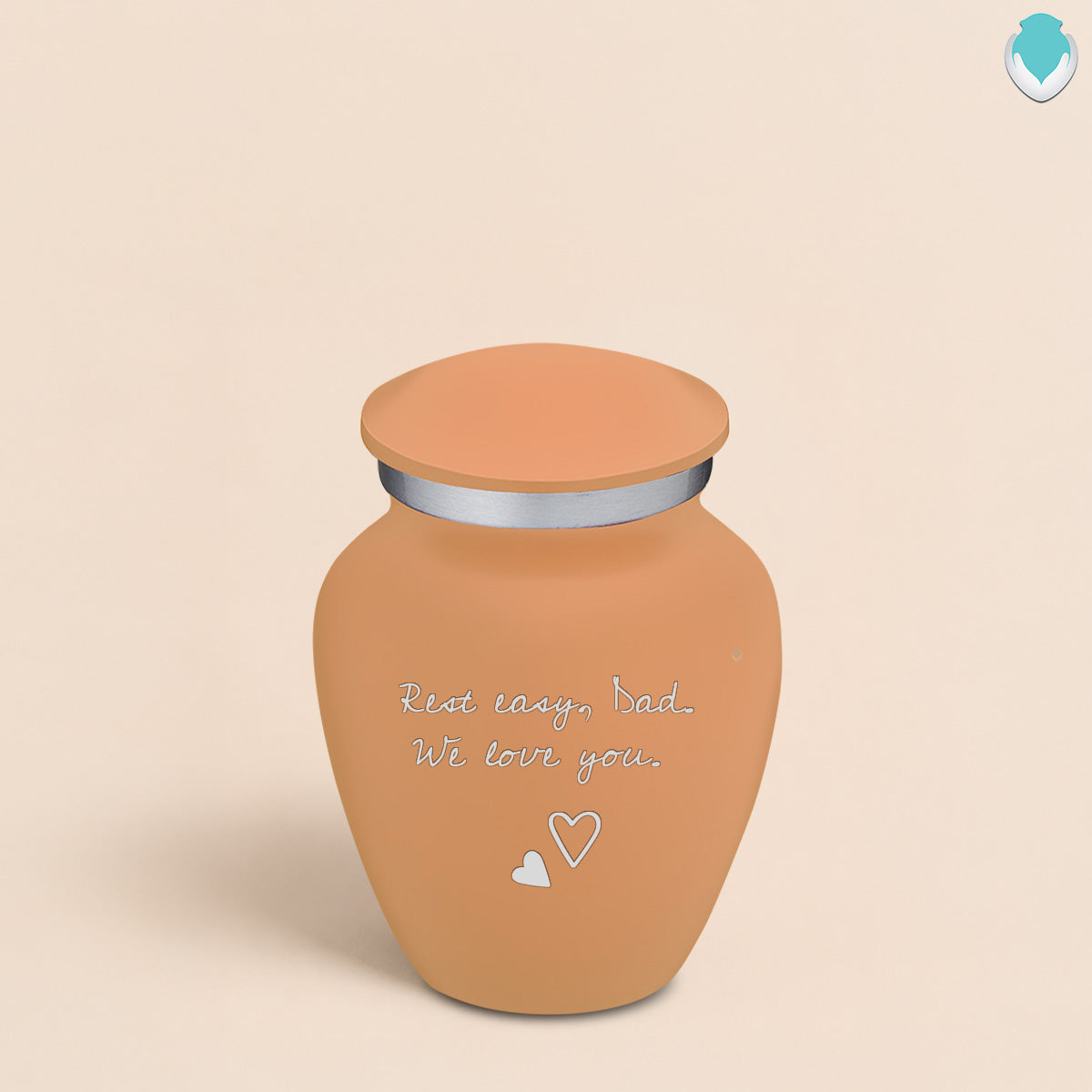 Keepsake Embrace Beige Handwritten Cremation Urn