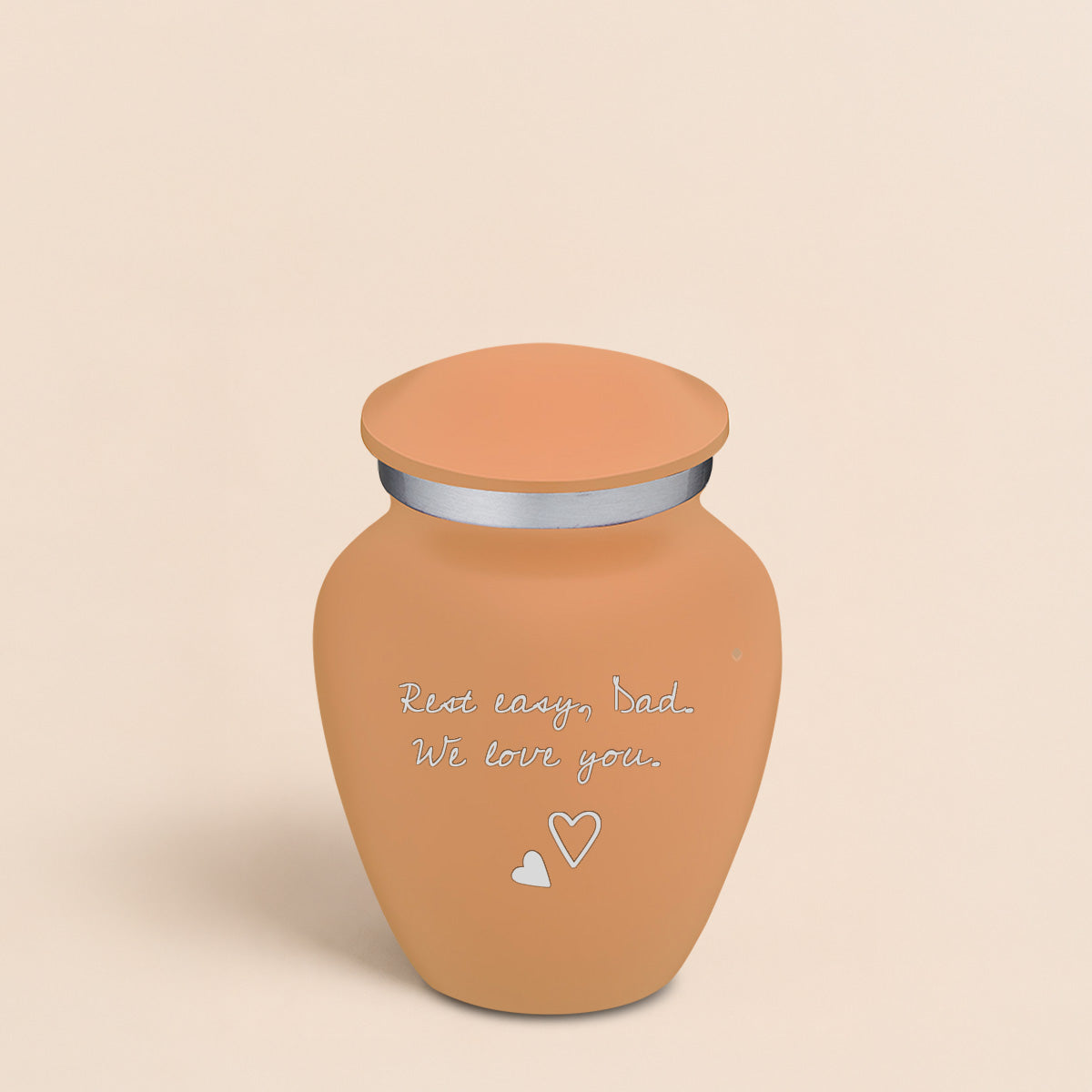 Keepsake Embrace Beige Handwritten Cremation Urn