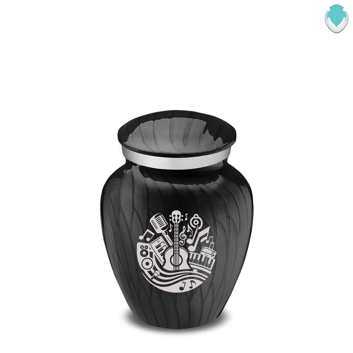Keepsake Embrace Pearl Black Music Cremation Urn