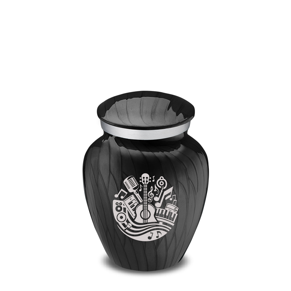 Keepsake Embrace Pearl Black Music Cremation Urn