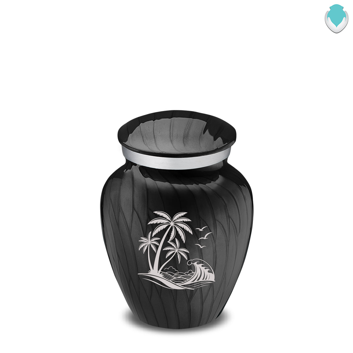 Keepsake Embrace Pearl Black Palm Beach Cremation Urn