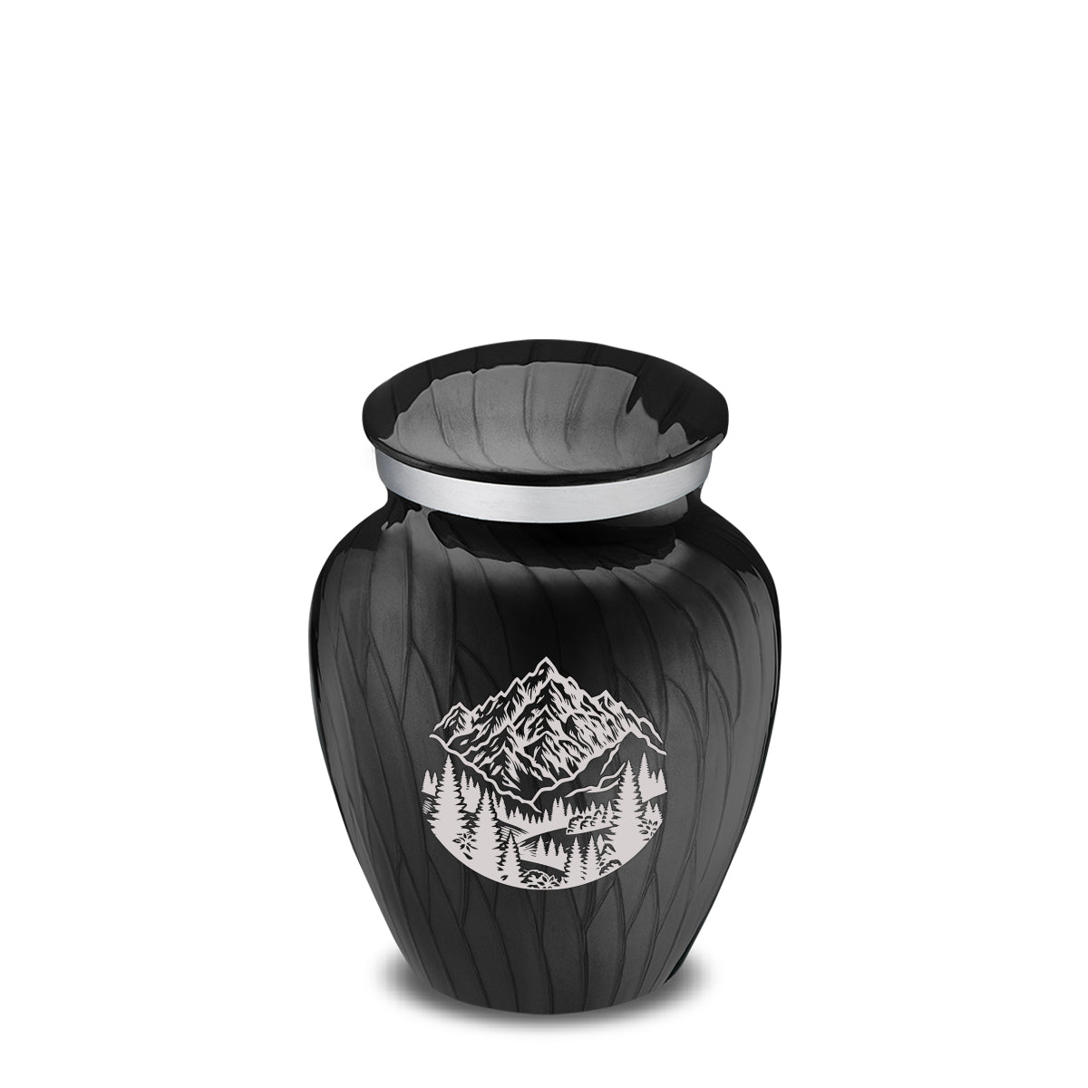 Keepsake Embrace Pearl Black Rocky Mountains Cremation Urn