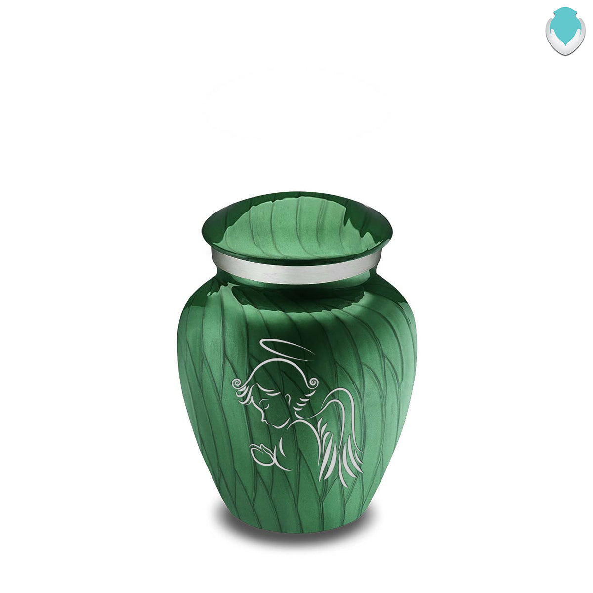 Keepsake Embrace Pearl Green Angel Cremation Urn