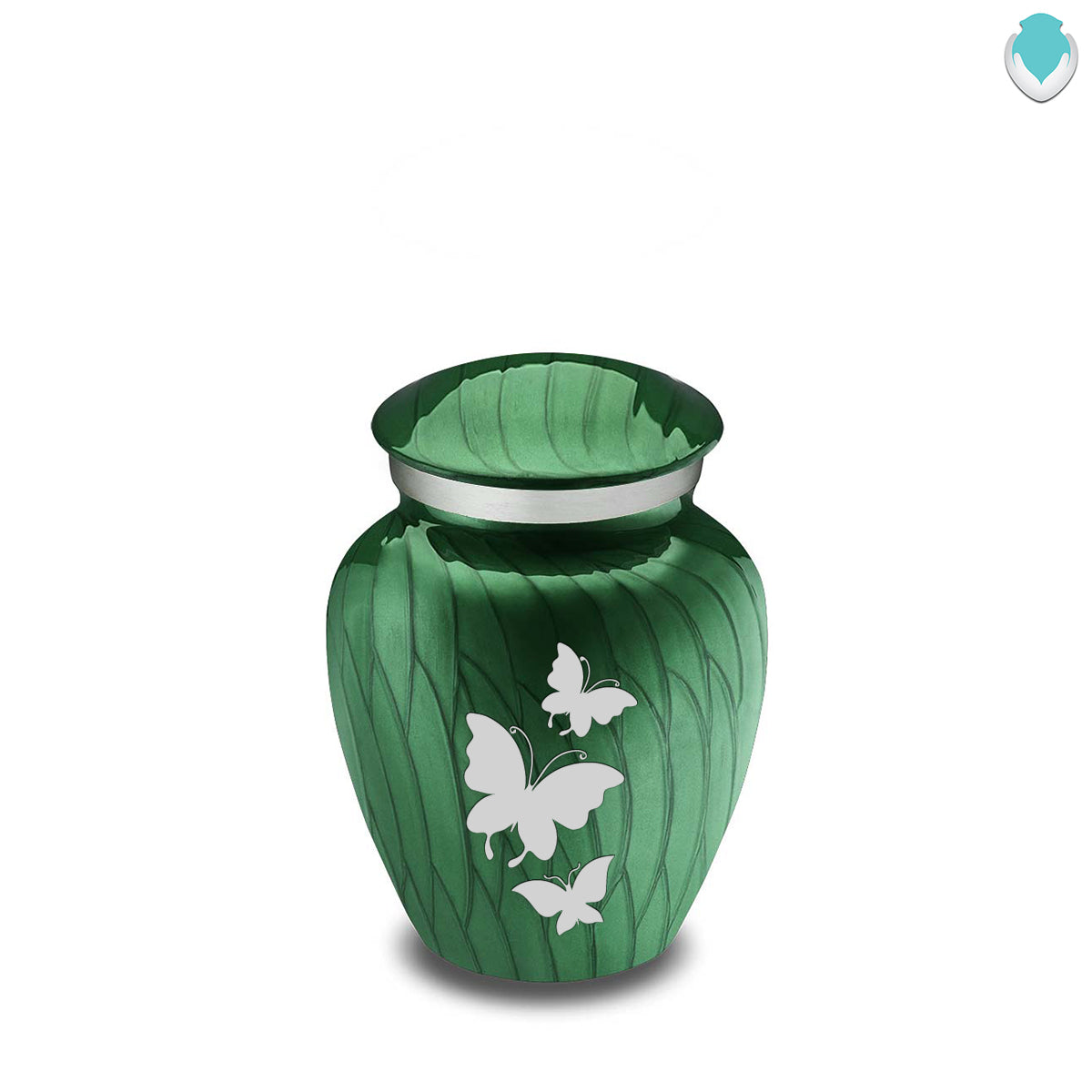 Keepsake Embrace Pearl Green Butterflies Cremation Urn