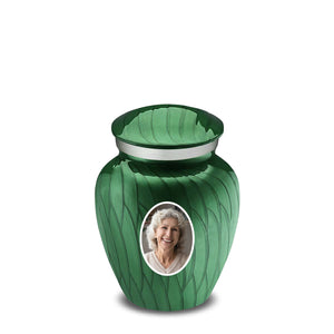 Keepsake Embrace Pearl Green Portrait Cremation Urn