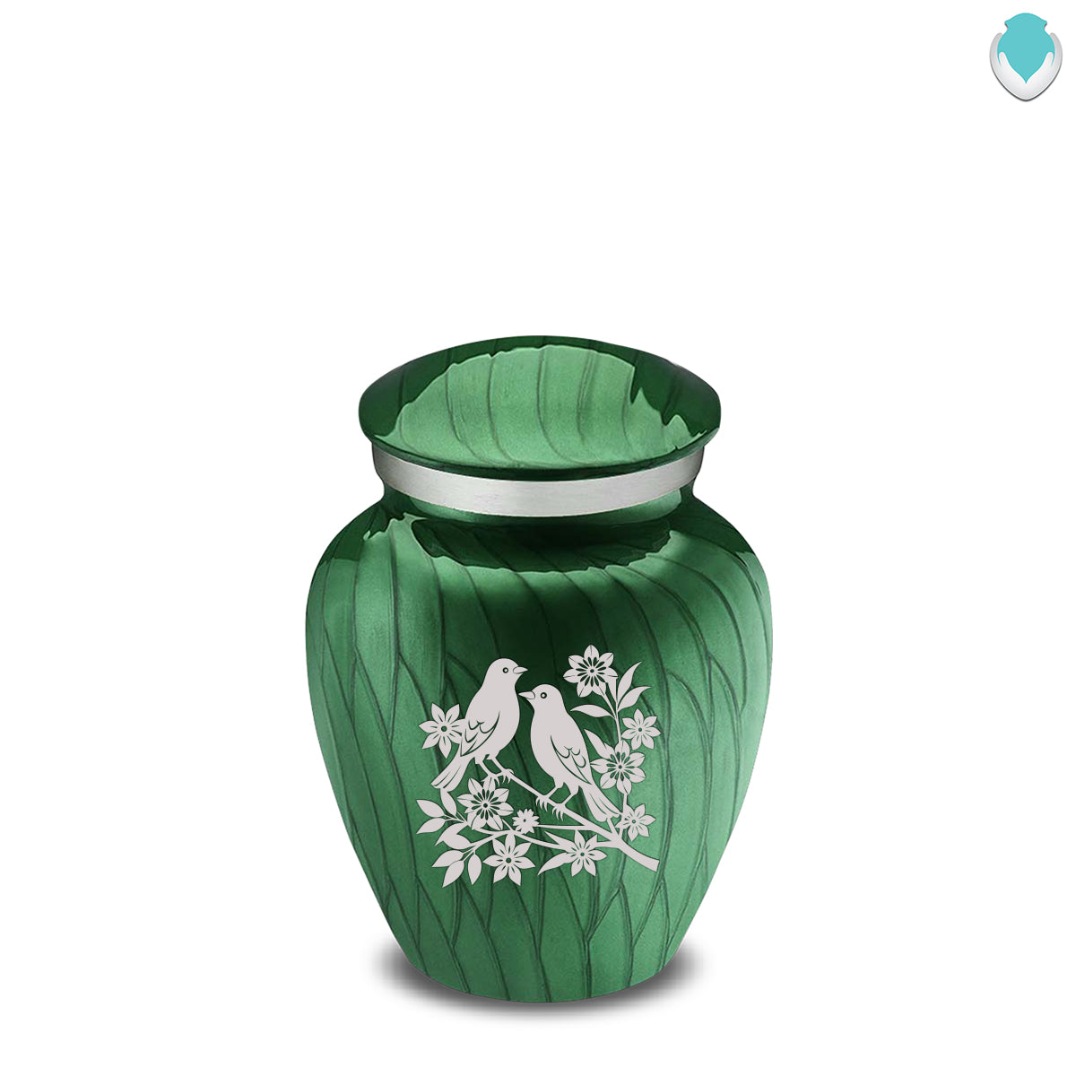 Keepsake Embrace Pearl Green Songbirds Cremation Urn
