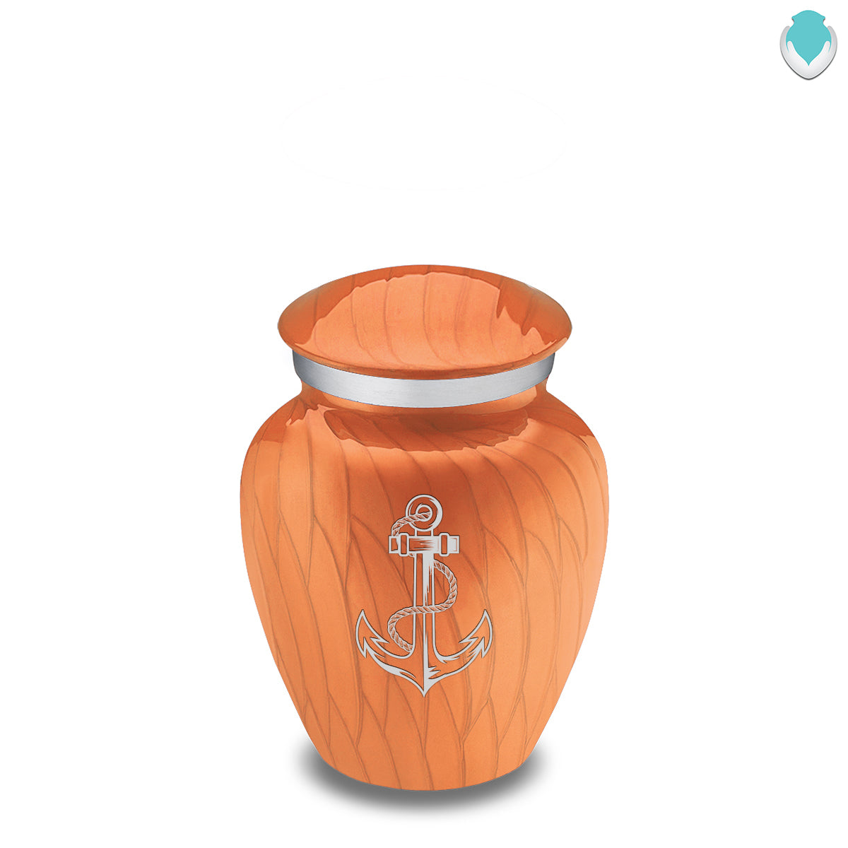 Keepsake Embrace Pearl Orange Anchor Cremation Urn