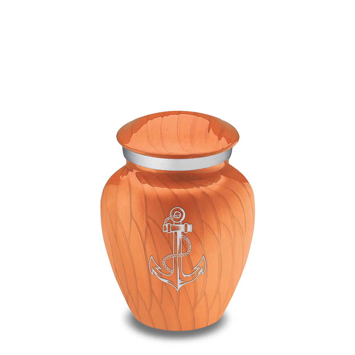 Keepsake Embrace Pearl Orange Anchor Cremation Urn
