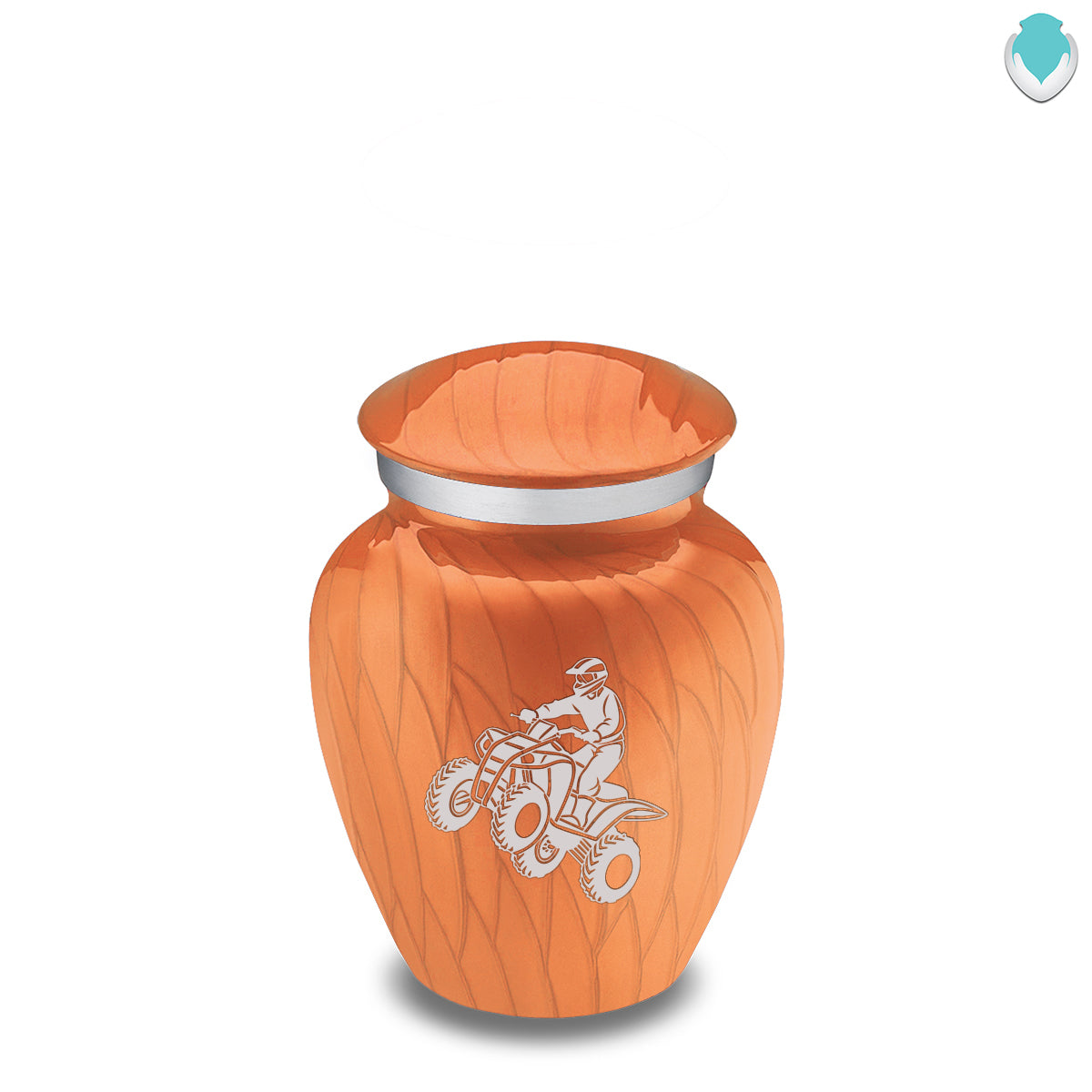 Keepsake Embrace Pearl Orange ATV Cremation Urn