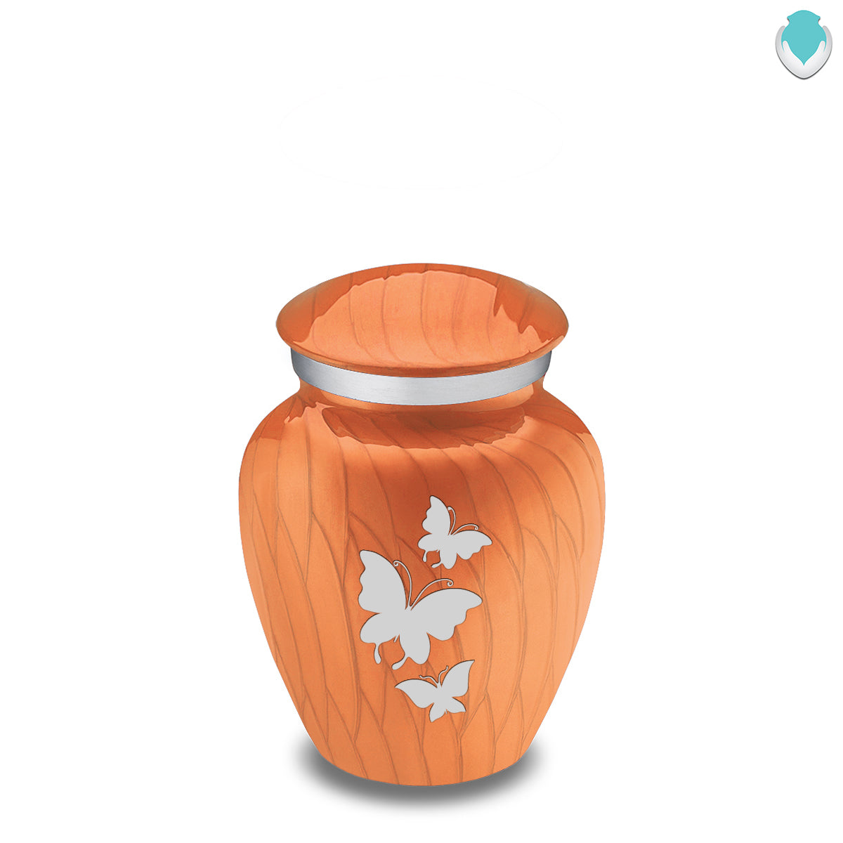 Keepsake Embrace Pearl Orange Butterflies Cremation Urn