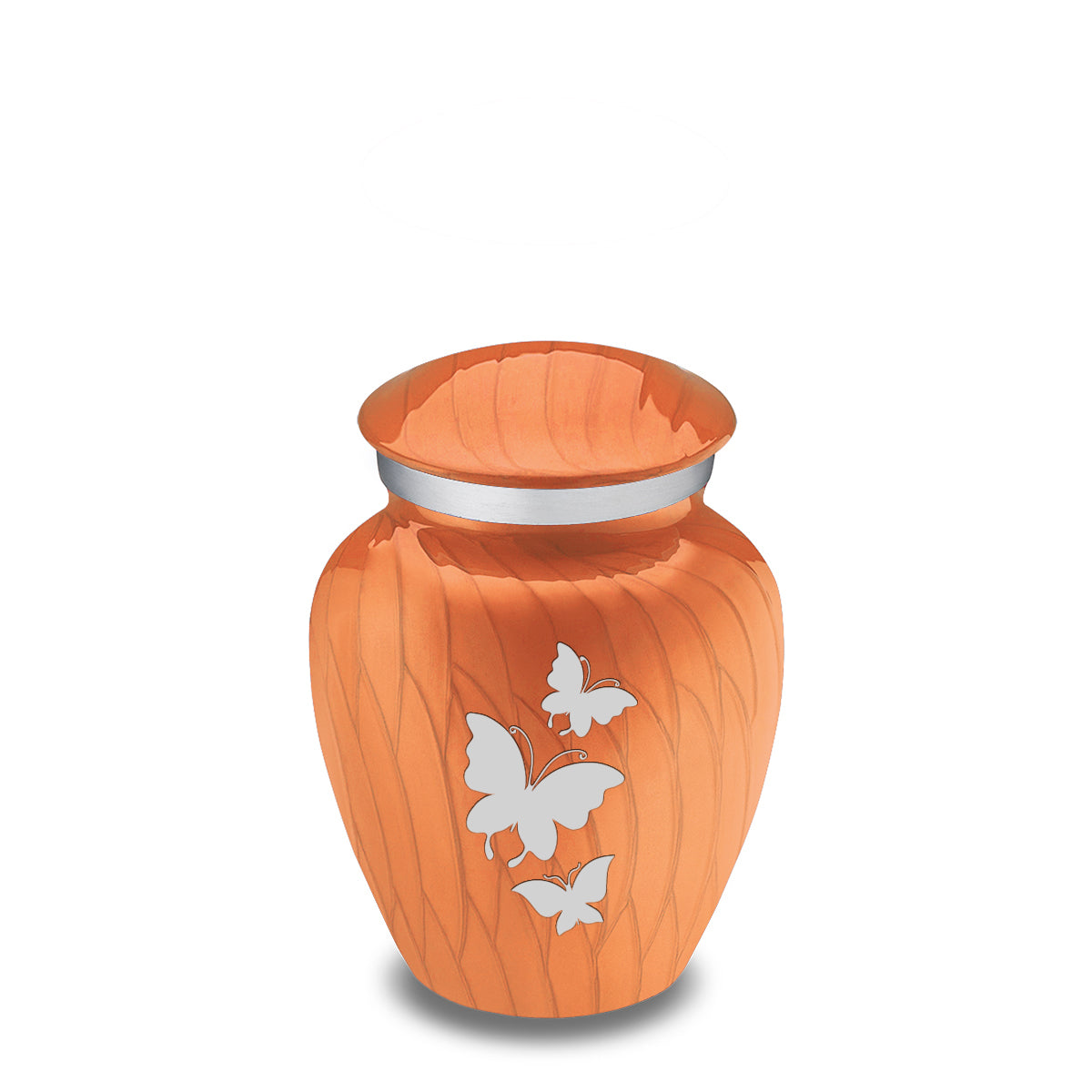 Keepsake Embrace Pearl Orange Butterflies Cremation Urn