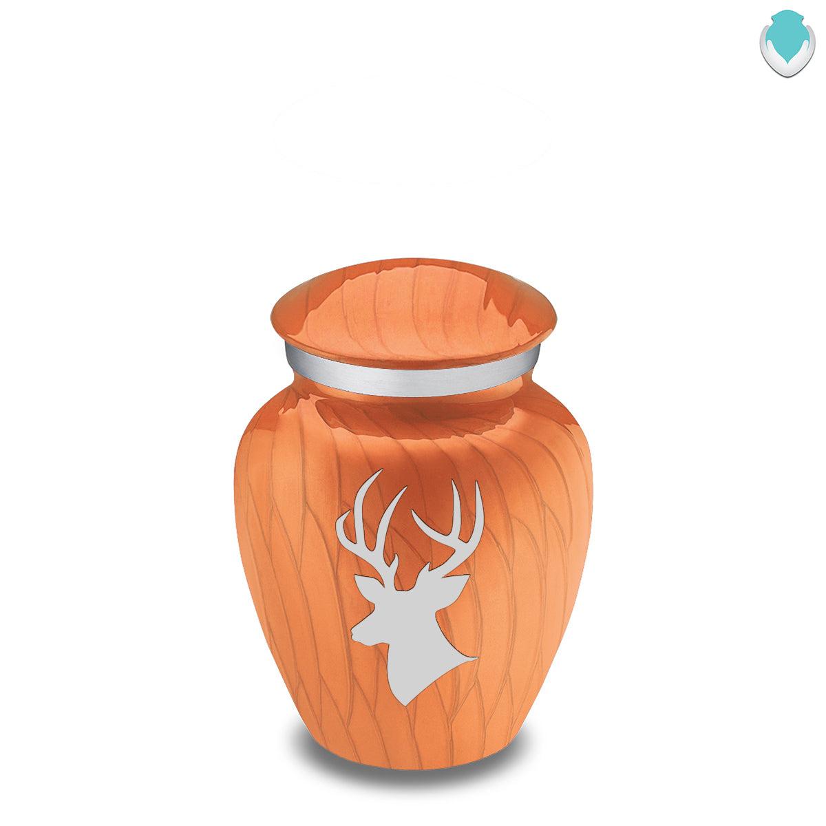 Keepsake Embrace Pearl Orange Deer Cremation Urn