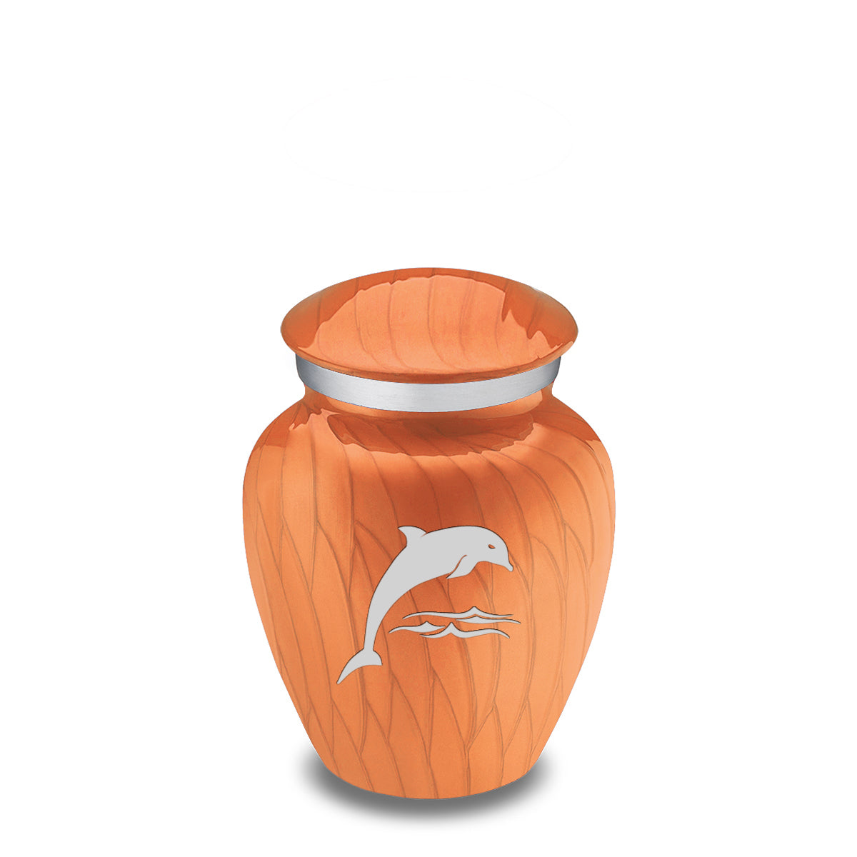 Keepsake Embrace Pearl Orange Dolphin Cremation Urn