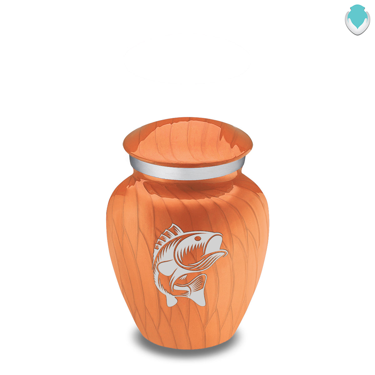 Keepsake Embrace Pearl Orange Fishing Cremation Urn